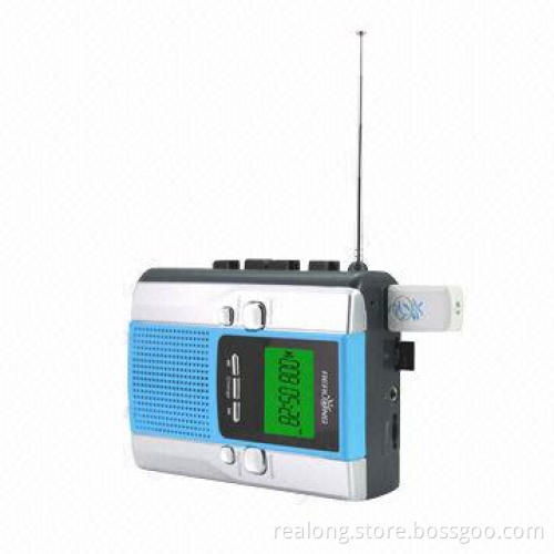 Portable Cassette Player with FM/AM Radio and Telescopic Antenna